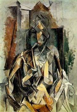 Pablo Picasso Painting - Mujer sentada en un sillón 1916 Pablo Picasso
